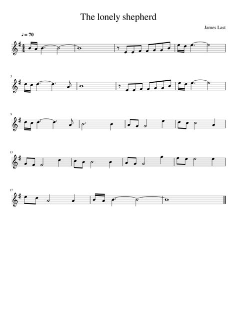 The Lonely Shepherd (Pan Flute) sheet music for Other Woodwinds ...