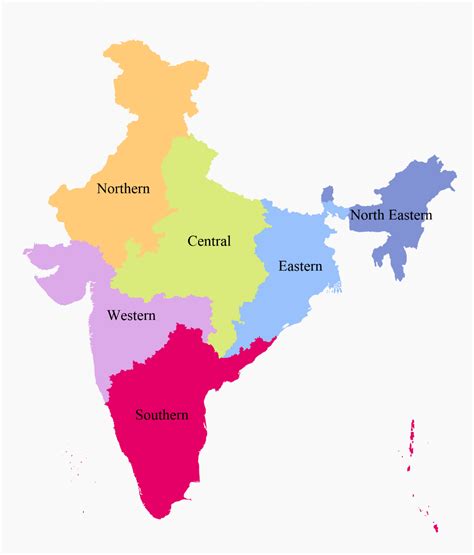 Map Of Indian Regions