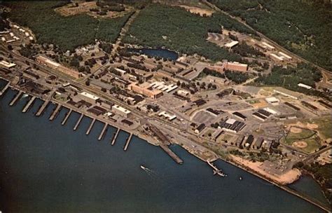 Aerial View, U.S. Naval Submarine Base, New London Groton, CT