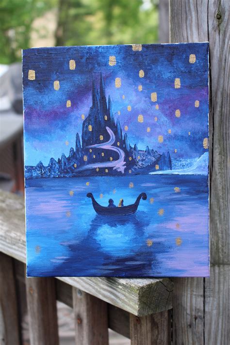 Tangled Rapunzel Lantern Painting