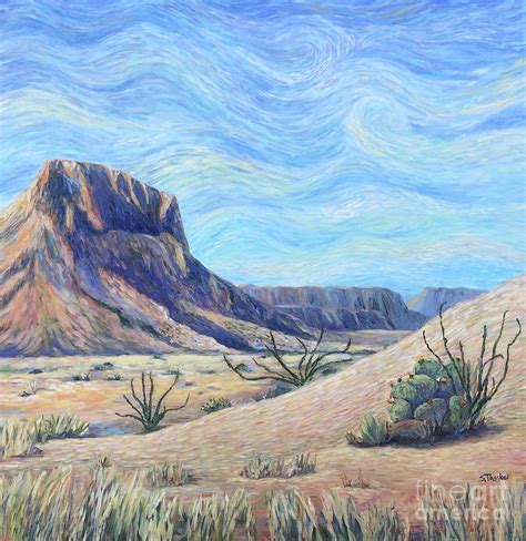 West Texas Mountains Painting by Susan Thacker - Fine Art America