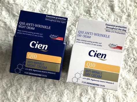 Review: Cien Q10 anti-wrinkle night cream & day cream (LIDL) - Vanessablogt