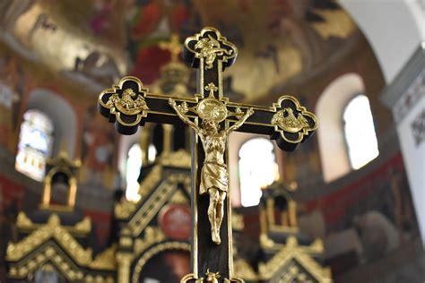 Gold and Black Crucifix · Free Stock Photo