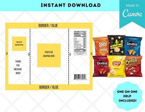 Personalized Chip Bags Template