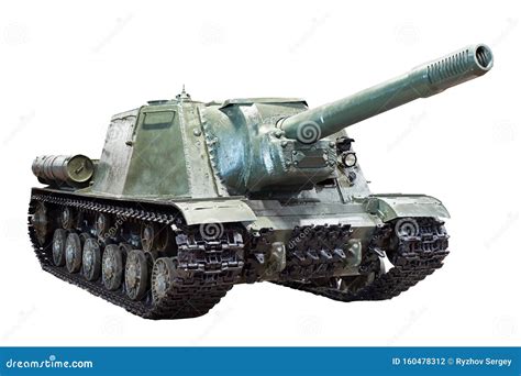 Self-propelled Gun Isolated Stock Photo - Image of power, equipment ...