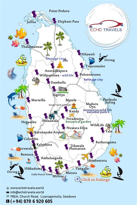 Echo Travels - Tourist Map of Sri Lanka A comprehensive...