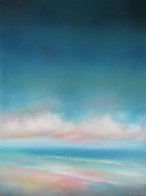 Ocean Clouds - Aqua Sky by Nancy Hughes Miller - oil painting | UGallery