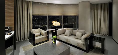 Armani Hotel Dubai – Burj Khalifa, Dubai, UAE – Armani Suite Living Room – TRAVOH