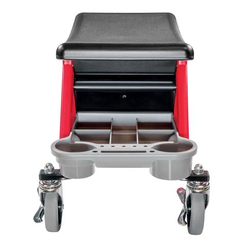 Heavy Duty Roller Mechanics Seat and Brake Stool with 4-in.