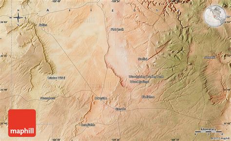 Satellite Map of the Area around 35° 52' 19" N, 109° 34' 29" W