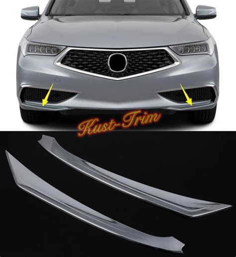 FIT For Acura TLX 2018-2020 ABS Chrome Front Bumper Front Lip Corner Cover Trim | eBay