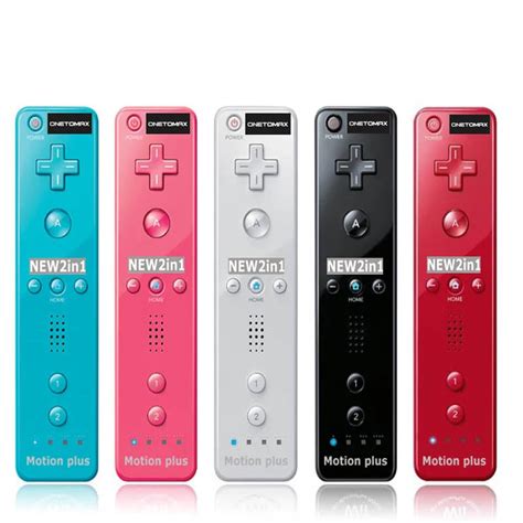 Newest 2 in 1 Remotes Built in Motion Plus Inside for Wii Remote ...