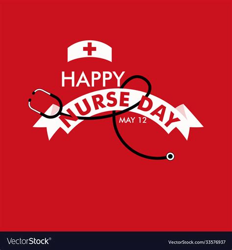 Happy nurse day template design Royalty Free Vector Image