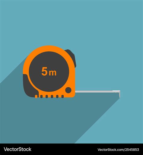 Flat measure tape Royalty Free Vector Image - VectorStock