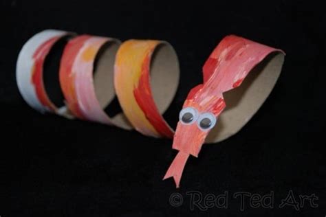 Toilet Roll Snake Craft for Chinese New Year 2025 - Red Ted Art - Kids ...