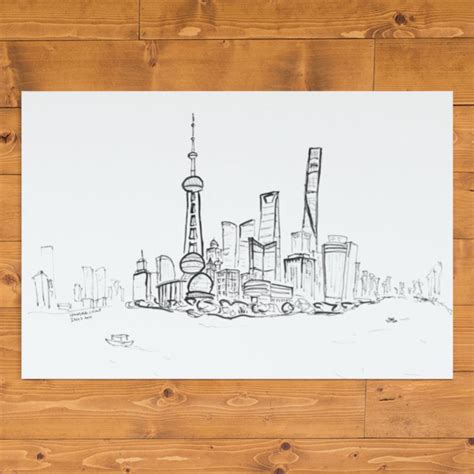 Shanghai Skyline Canvas Wall Art Pudong Canvas Art China | Etsy ...