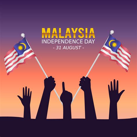 Happy Malaysia Independence Day Vector Illustration. Suitable for greeting card poster and ...