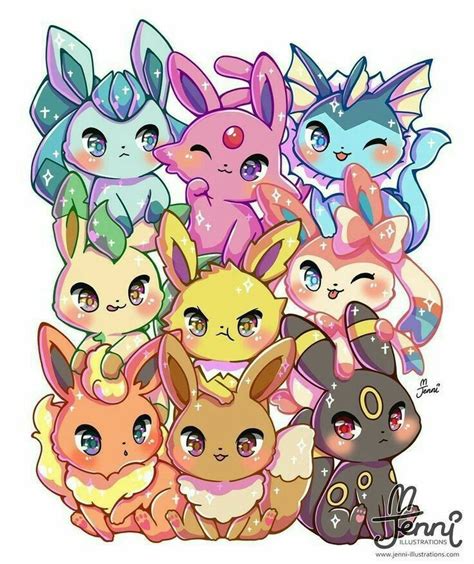 Amigos para siempre | Cute kawaii animals, Cute animal drawings, Cute pokemon wallpaper