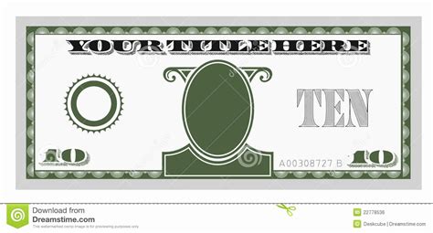 Editable Play Money Template