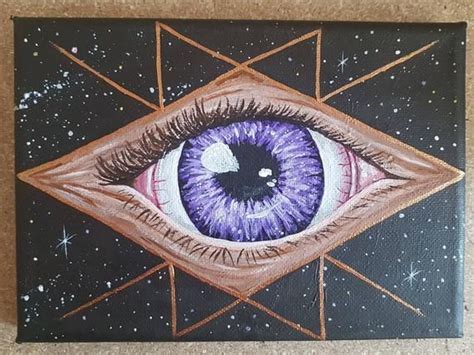 Psychic Spiritual and Cosmic Art - "Psychic Eye" Original Acrylic Painting | Psychic, Psychic eye