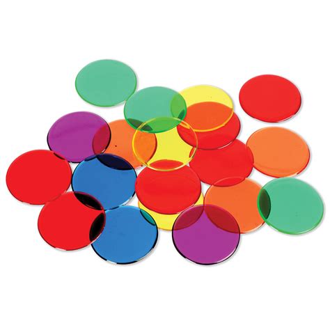 Buy Learning Resources Transparent Color Counting Chips - 250 Pieces, Ages 5+ Math Counters for ...