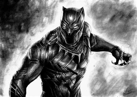 The Black Panther Drawing Tutorial, Easy Tutorial, 22 Steps - Toons Mag