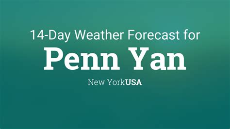 Penn Yan, New York, USA 14 day weather forecast