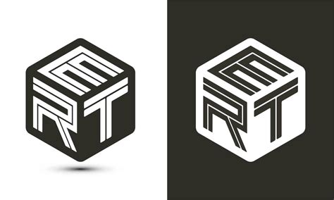 ERT letter logo design with illustrator cube logo, vector logo modern ...