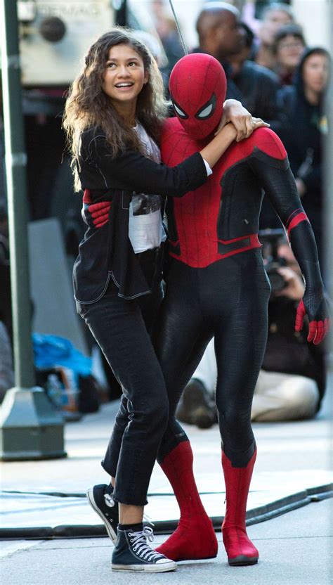 Zendaya – On the Set of "Spiderman: Far from Home" in NY 10/15/2018 ...