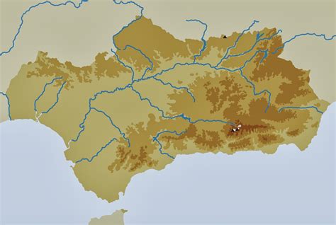 Mapa Mudo De Andalucia Rios Mapa Fisico | Images and Photos finder