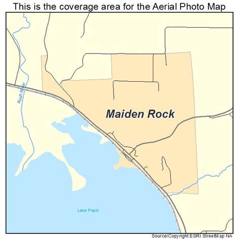 Aerial Photography Map of Maiden Rock, WI Wisconsin