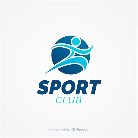 Modern sports logo template with flat design Vector | Free Download