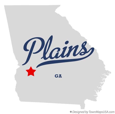 Map of Plains, GA, Georgia