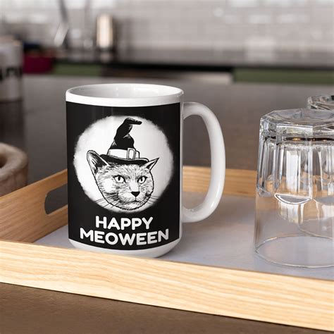 Black Cat Mug Halloween Mug Witch Mug Halloween Mug Fall | Etsy ...