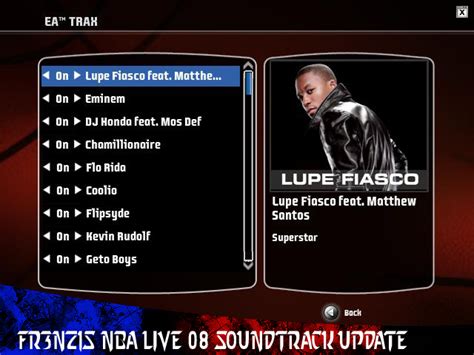 NLSC Forum • Fr3nz1s NBA Live 08 Soundtrack Update