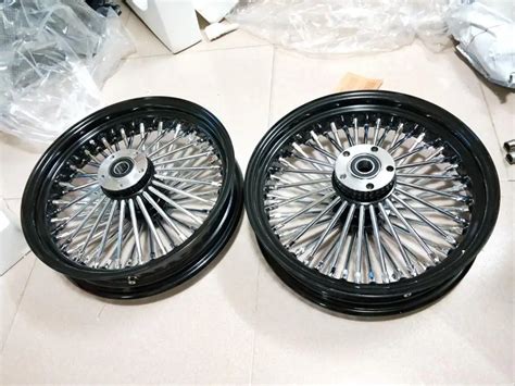 16" Front & Rear Wheels Steel Rims for Harley Sportster 48 XL 883 1200 ...