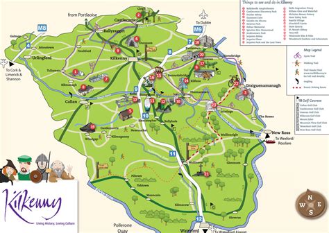 Kilkenny City Maps, Kilkenny County Maps, Walking and Cycle Trails in Kilkenny County