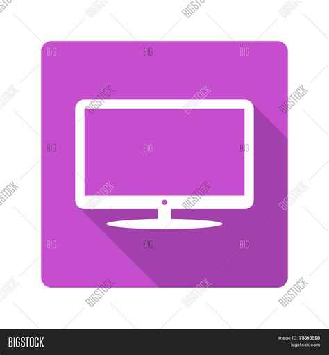 Flat Design. TV Icon Vector & Photo (Free Trial) | Bigstock