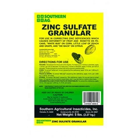 Zinc Sulfate Granular Fertilizer - 5 Lbs. - Walmart.com - Walmart.com