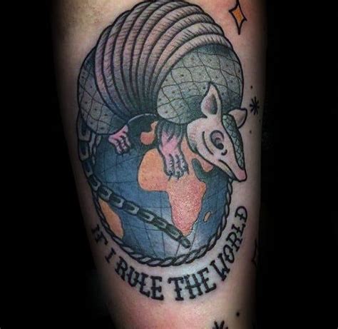 50 Armadillo Tattoo Designs For Men - Armor Shell Ink Ideas