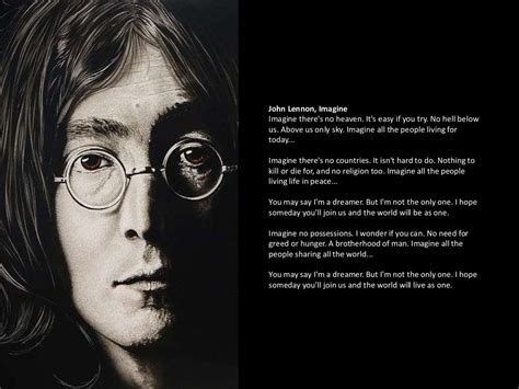 Imagine John Lennon Lyrics - IMAGINE by John Lennon Music Lyrics Wall ...
