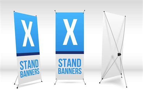 Free Vector | X stand banners set