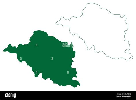 Jangaon district (Telangana State, Republic of India) map vector ...