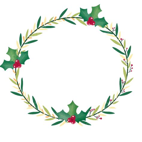 Holly Berry Christmas Wreath Clipart, Holly, Christmas, Wreath PNG ...