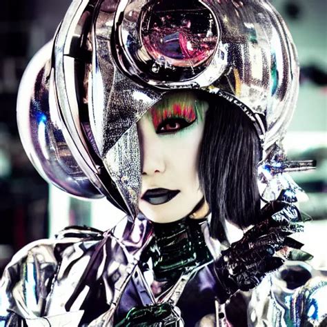 close up of futuristic atompunk fashion model, | Stable Diffusion