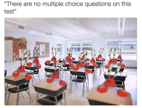 when there's a test nobody studied for | Confused Mr. Krabs | Know Your Meme