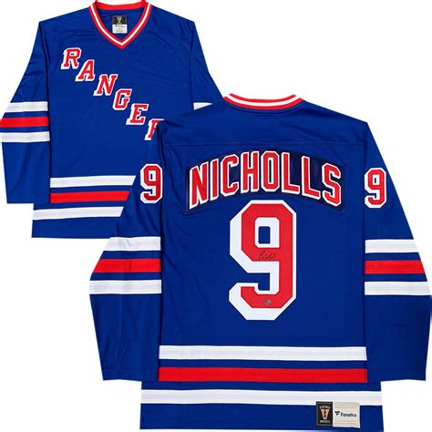 Bernie Nicholls Autographed New York Rangers Fanatics Heritage Jersey ...