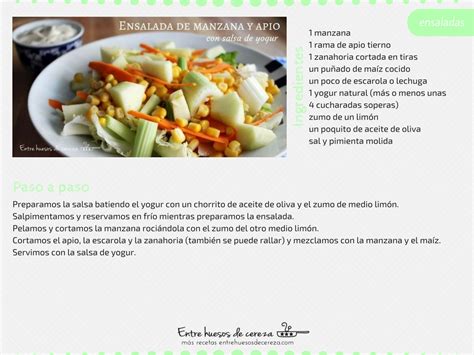 Ensalada de manzana y apio con salsa de yogur