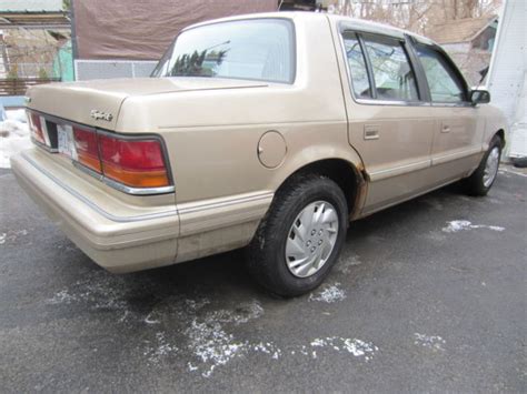 1991 Dodge Spirit Sedan 3.0L Tan / 2 owners / only 78331 miles / smoke free - Classic Dodge ...