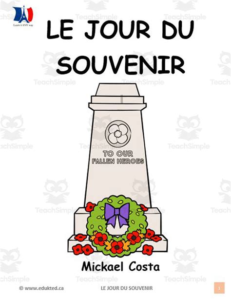 French: Le jour du souvenir by Teach Simple